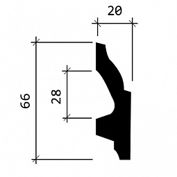 Плинтус под покраску Европласт 1.53.111 размеры профиля