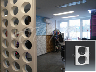 Гипсовая 3d перегородка EViRO Ohm
